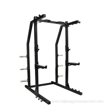 Gym half squat power rack adjustable power cage